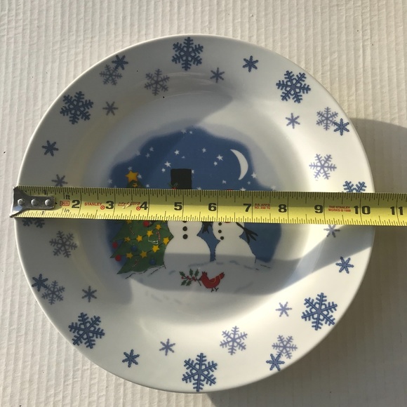 Set Of 2 Snowman Dinner Plates By Trisa 10.5” - Picture 6 of 6